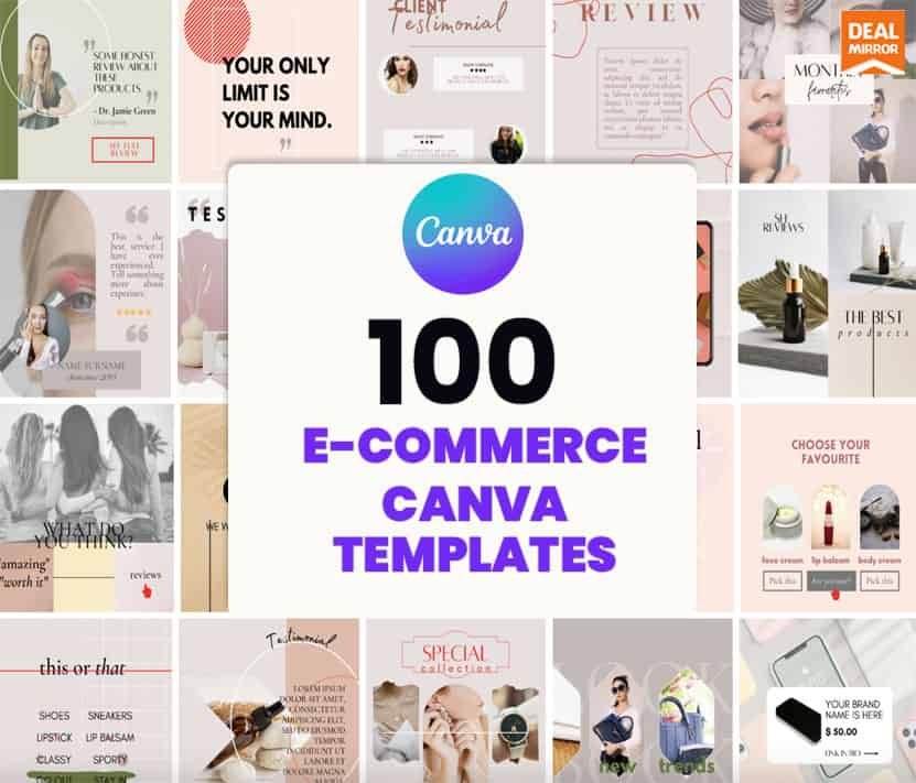 100-E-Commerce-Canva-Templates